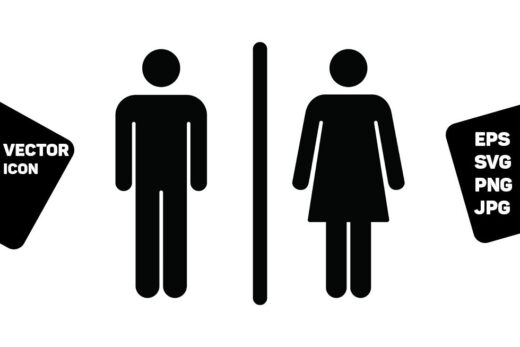Toilet sign illustration