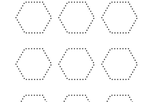 Hexagon Worksheet for Tracing