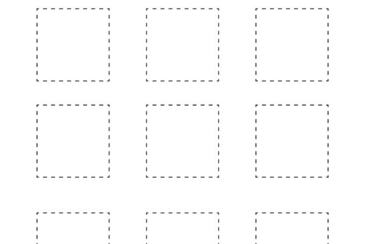 Tracing Square Shapes Worksheet for Kindergarten