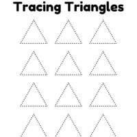 Tracing Triangle Shapes Worksheet