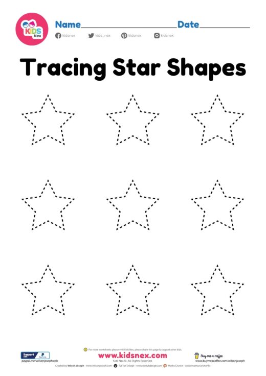Tracing star Worksheet