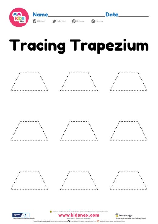 Trapezium Shape Worksheet