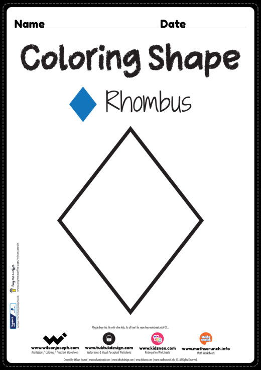 Rhombus Coloring Page