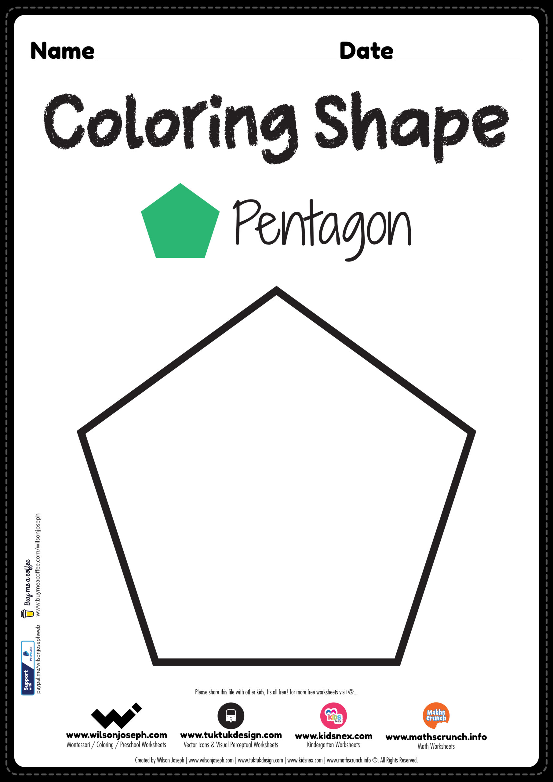 Pentagon Coloring Page