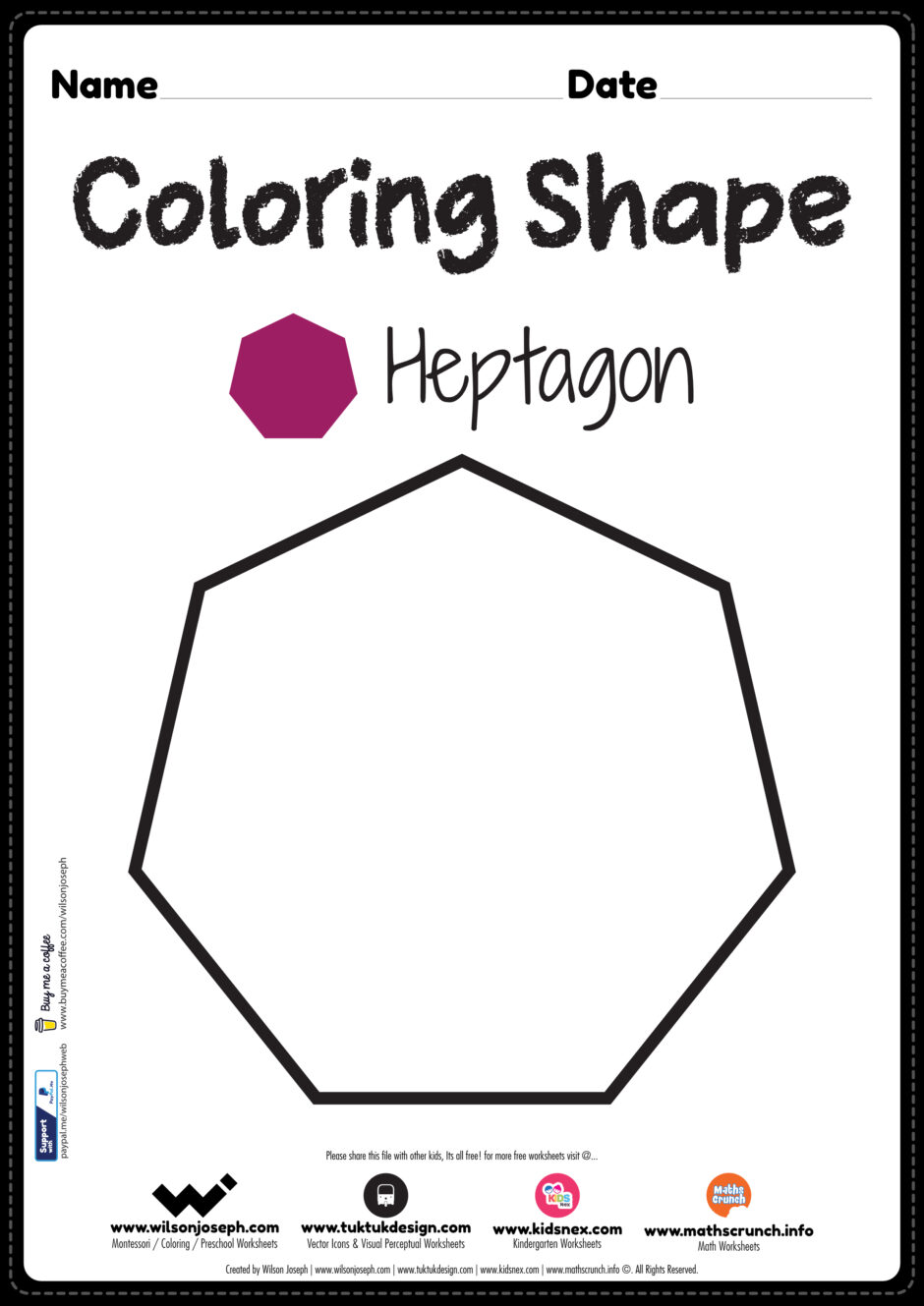 Heptagon Coloring Page