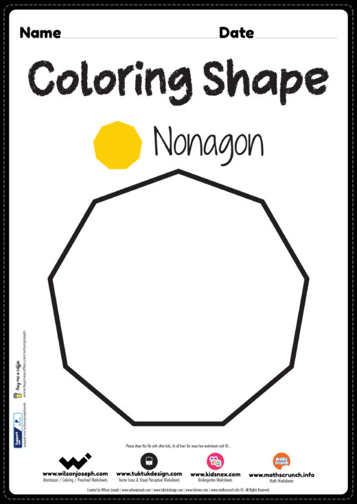 Nonagon Coloring Page