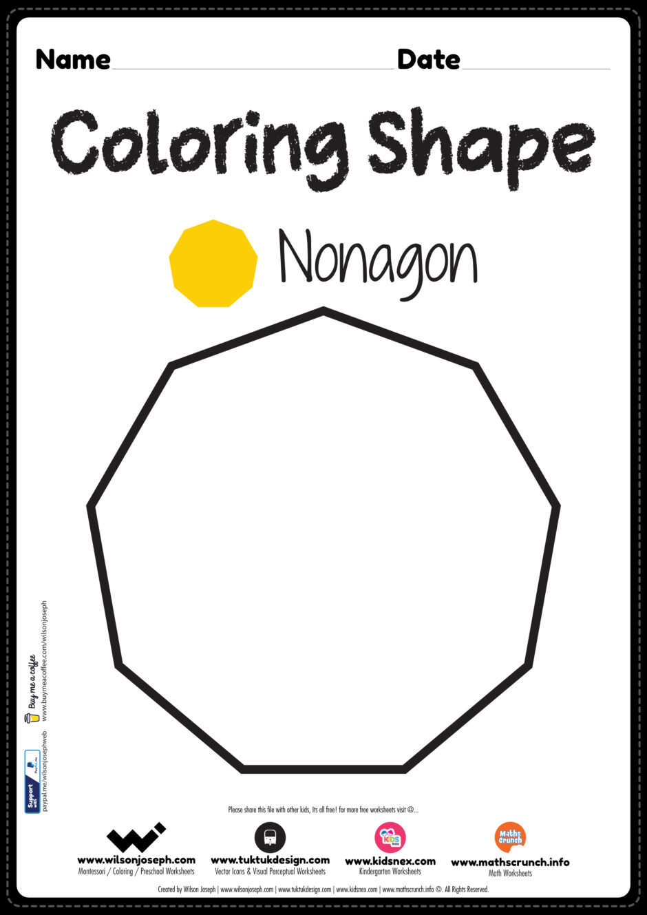 Nonagon Coloring Page