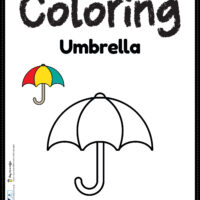 Umbrella Coloring Page
