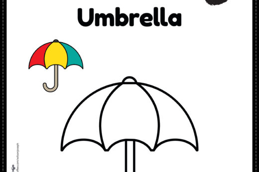 Umbrella Coloring Page