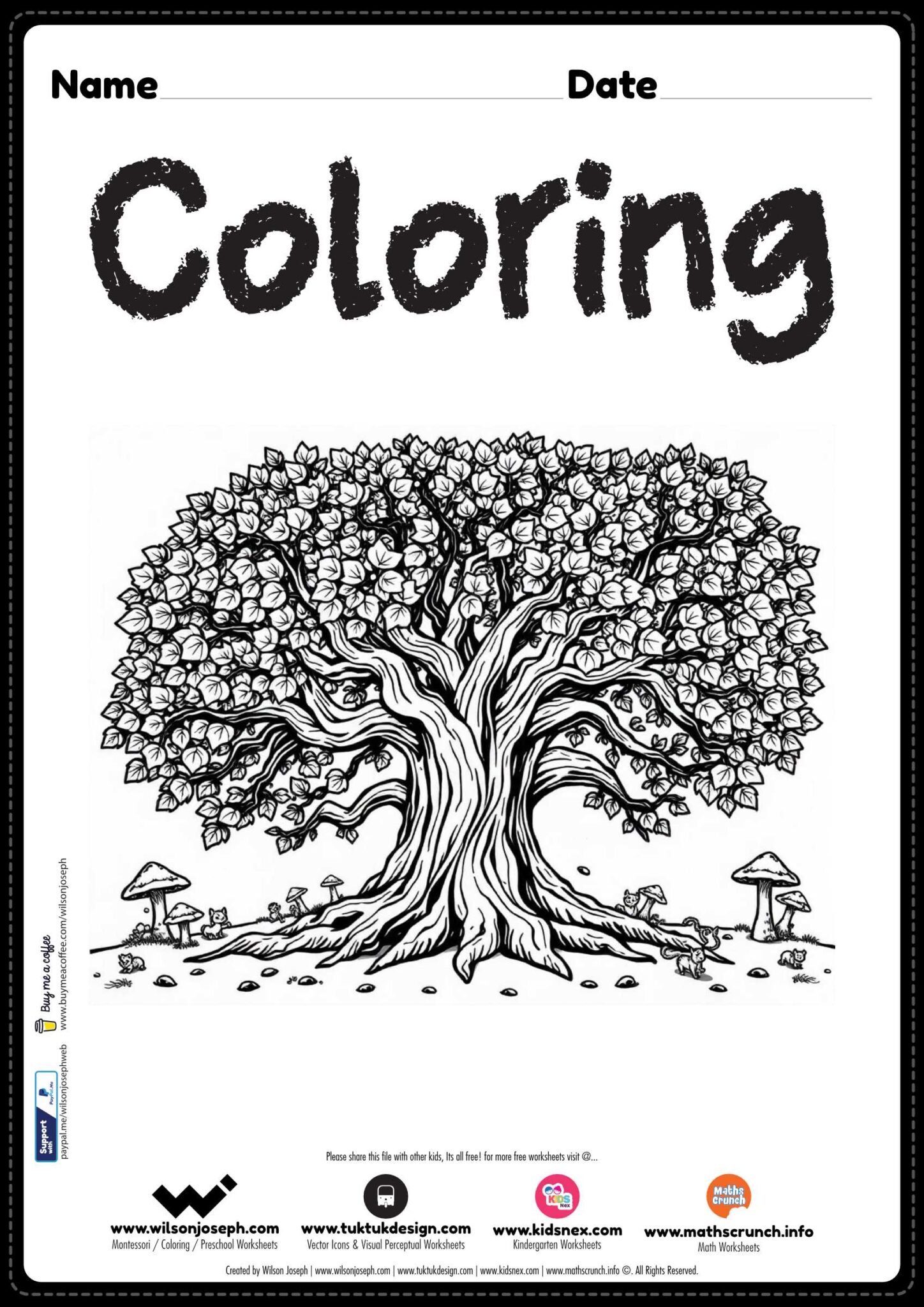 Free Printable Tree Coloring Page