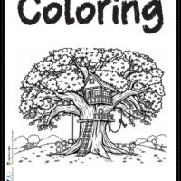 Coloring Tree Page for Kids- Free PDF