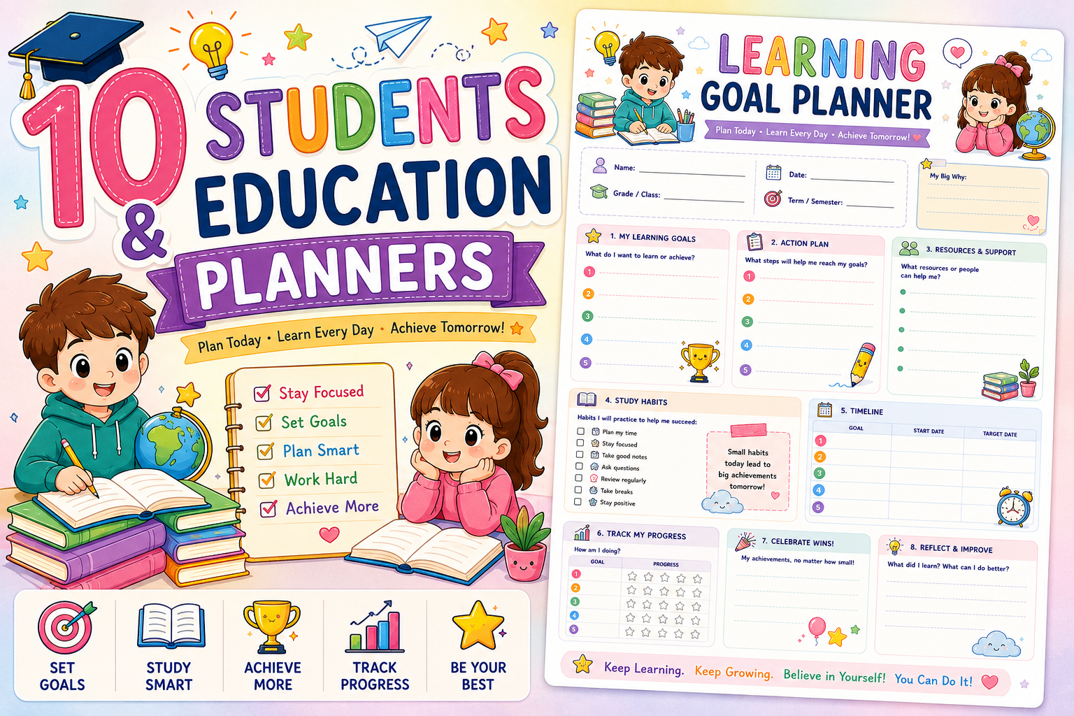 Assignment planner printable for homework and school tasks